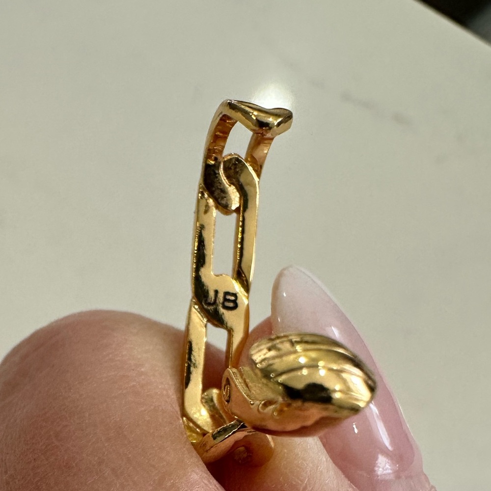 Elegant Gold-Tone Jenny Bird Huggie earring